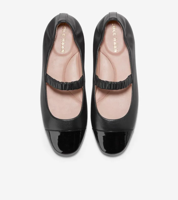 Women Yvette Ballet Flats Black Cole Haan Flats and SlipOns