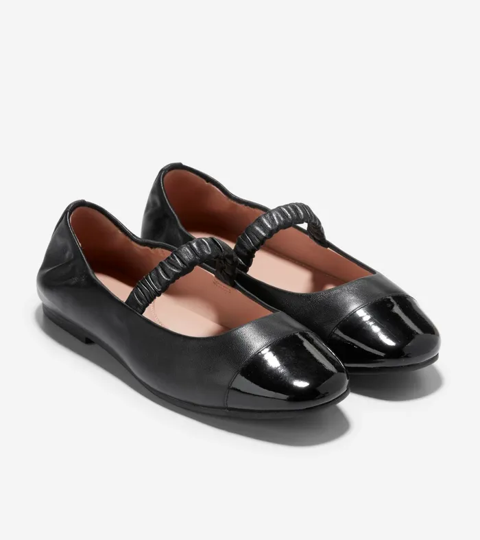 Women Yvette Ballet Flats Black Cole Haan Flats and SlipOns