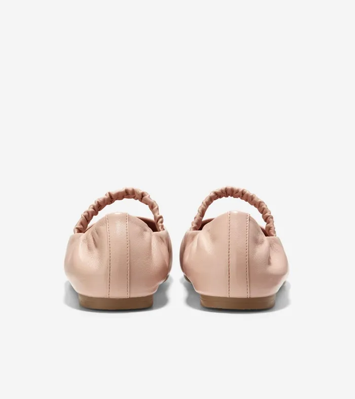 Women Yvette Ballet Flats Porcelainblack Patent Cole Haan Flats and SlipOns