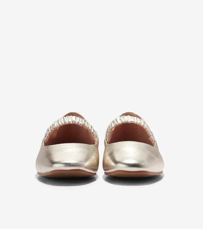 Women Yvette Ballet Flats Soft Gold Cole Haan Flats and SlipOns