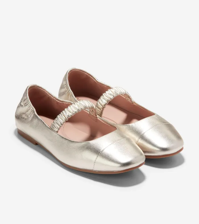 Women Yvette Ballet Flats Soft Gold Cole Haan Flats and SlipOns