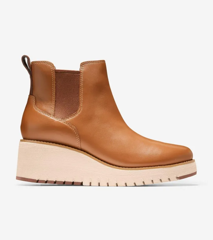 Women ZEROslashGRAND City Wedge Waterproof Chelsea Boot British Tan Leather Cole Haan Boots Women ZEROslashGRAND City Wedge Waterproof Chelsea Boot British Tan Leather Cole Haan Boots