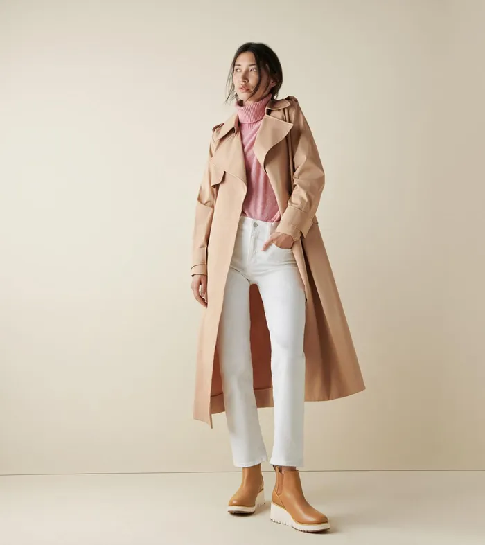 Women ZEROslashGRAND City Wedge Waterproof Chelsea Boot British Tan Leather Cole Haan Boots