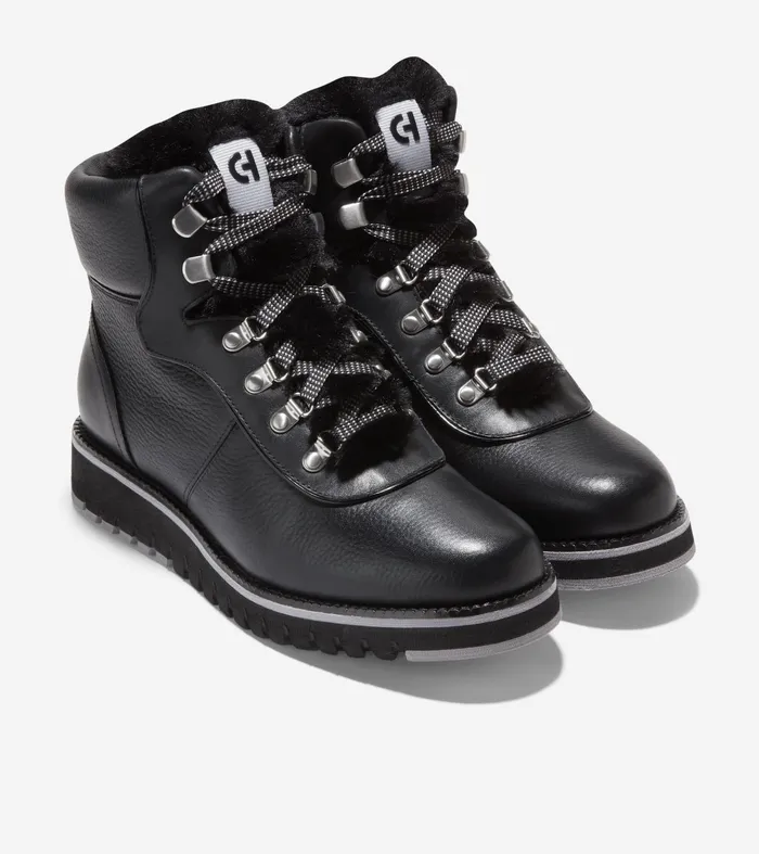 Women ZEROslashGRAND Explore Upstate Waterproof Hiker Boots Black Cole Haan Boots
