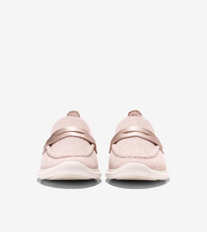 Women ZEROslashGRAND Meritt Stitchlitetrade Loafers Rose Gold Metallicivory Cole Haan Loafers and Drivers