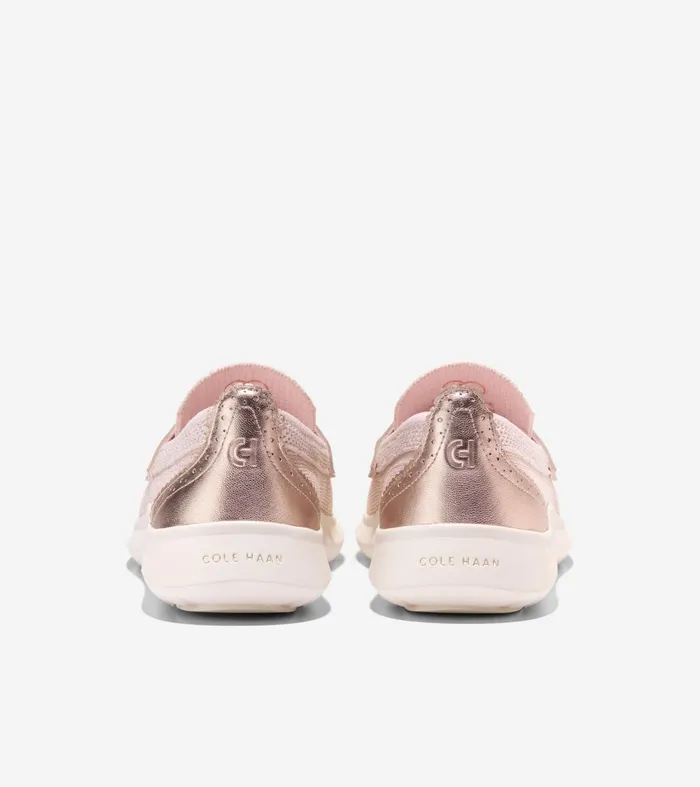 Women ZEROslashGRAND Meritt Stitchlitetrade Loafers Rose Gold Metallicivory Cole Haan Loafers and Drivers