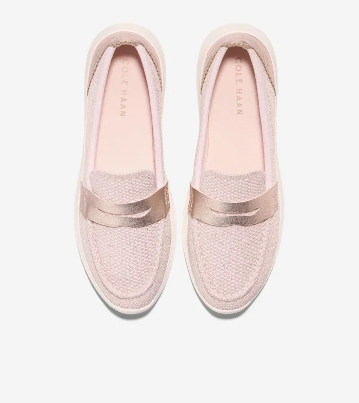 Women ZEROslashGRAND Meritt Stitchlitetrade Loafers Rose Gold Metallicivory Cole Haan Loafers and Drivers