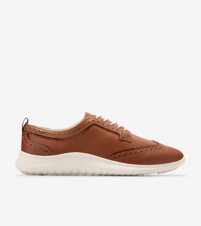 Women ZEROslashGRAND Meritt Wingtip Oxfords British Tan Cole Haan Oxfords