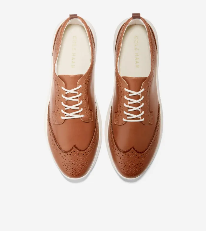 Women ZEROslashGRAND Meritt Wingtip Oxfords British Tan Cole Haan Oxfords