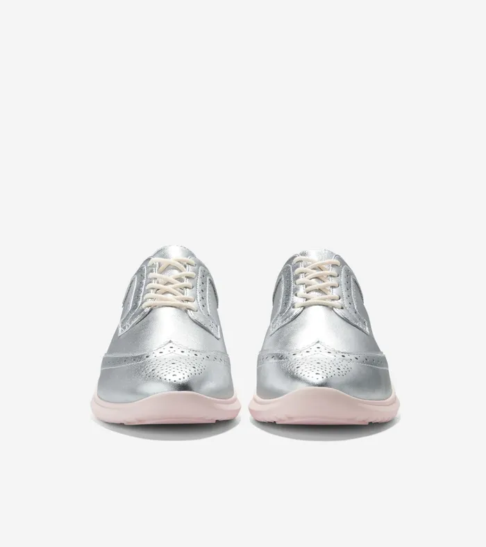 Women ZEROslashGRAND Meritt Wingtip Oxfords Silver Talcaprimrose Punk Cole Haan Oxfords