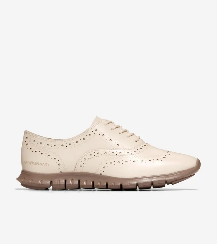 Women ZEROslashGRAND Wingtip Oxfords Birchirish Coffee Cole Haan Oxfords