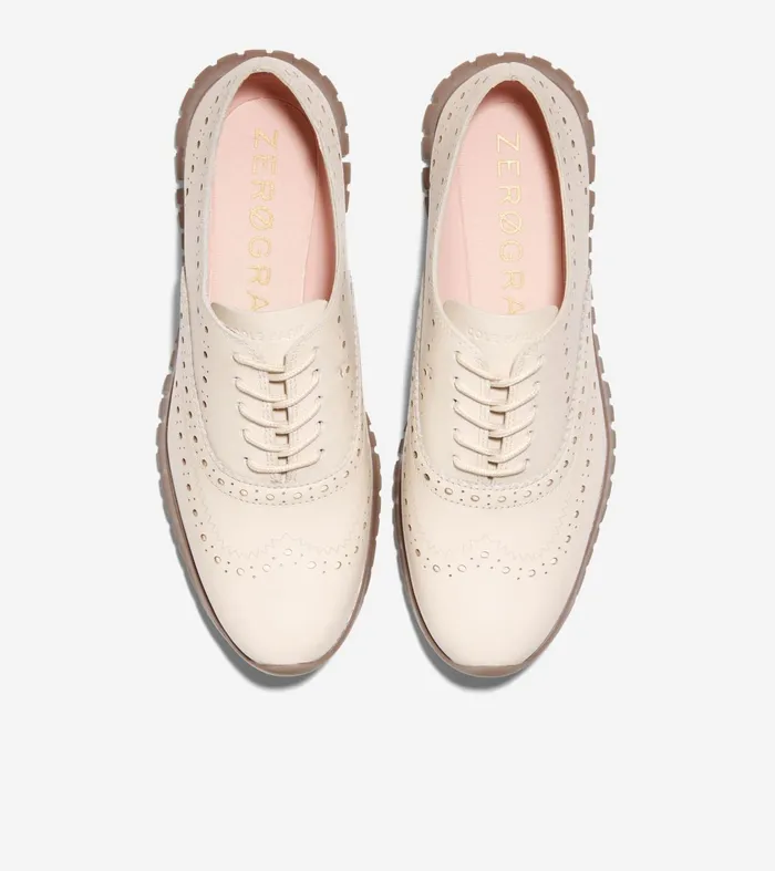 Women ZEROslashGRAND Wingtip Oxfords Birchirish Coffee Cole Haan Oxfords