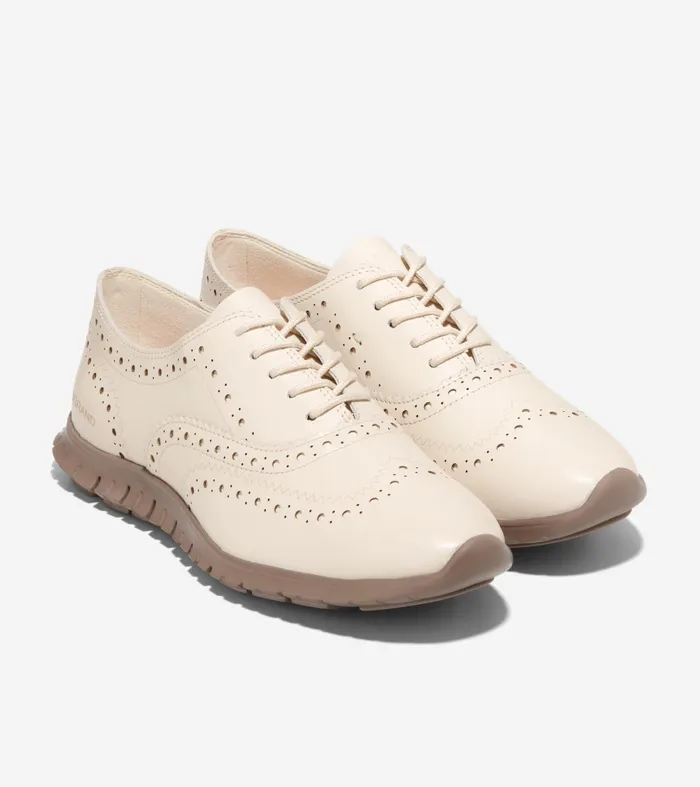Women ZEROslashGRAND Wingtip Oxfords Birchirish Coffee Cole Haan Oxfords