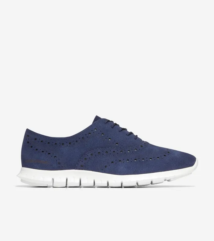 Women ZEROslashGRAND Wingtip Oxfords Evening Bluewhite Cole Haan Oxfords