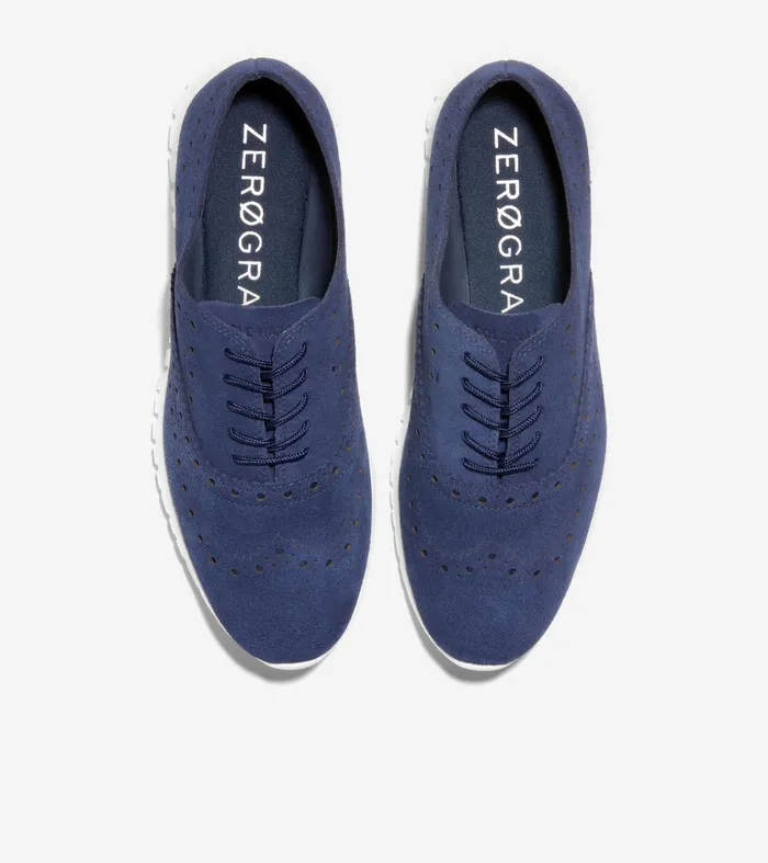 Women ZEROslashGRAND Wingtip Oxfords Evening Bluewhite Cole Haan Oxfords