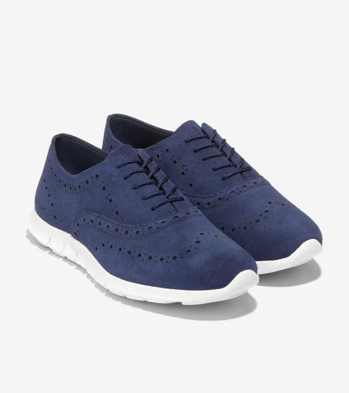 Women ZEROslashGRAND Wingtip Oxfords Evening Bluewhite Cole Haan Oxfords