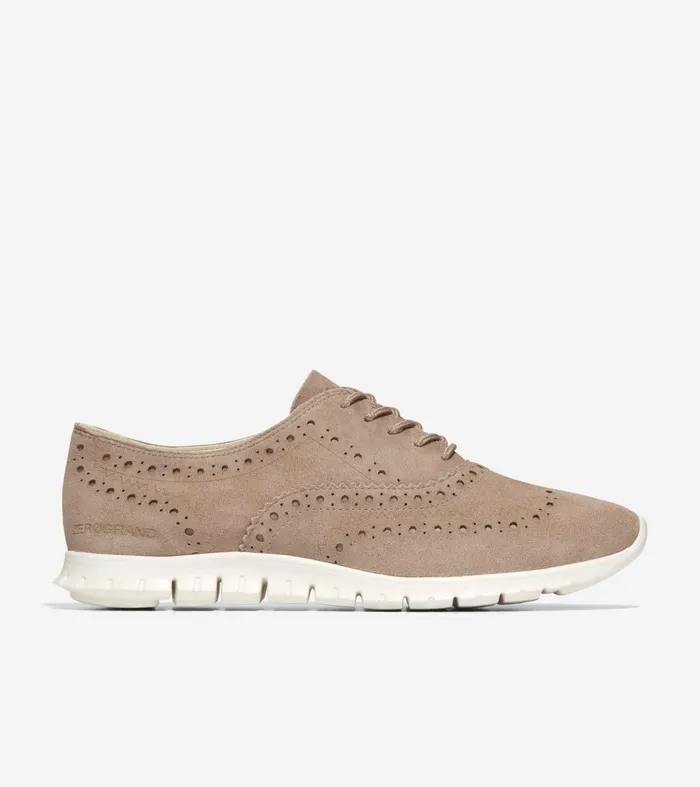 Women ZEROslashGRAND Wingtip Oxfords Irish Coffeeivory Cole Haan Oxfords