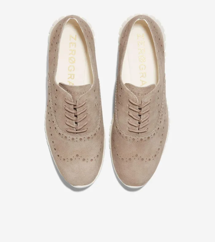 Women ZEROslashGRAND Wingtip Oxfords Irish Coffeeivory Cole Haan Oxfords