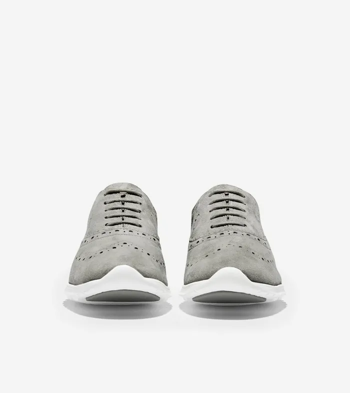 Women ZEROslashGRAND Wingtip Oxfords Ironstone Suedeoptic White Cole Haan Oxfords
