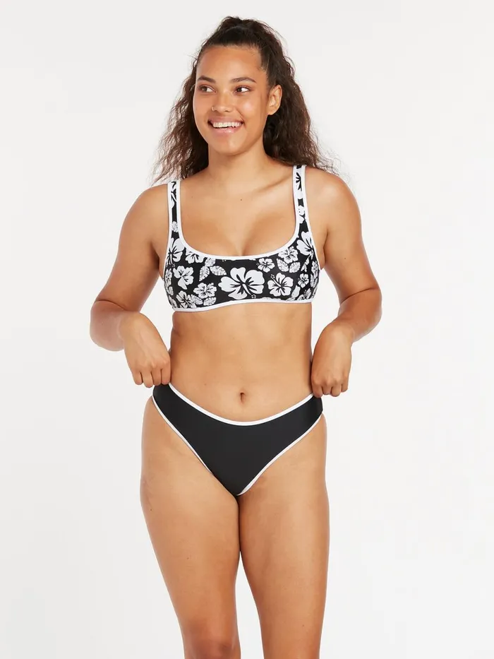 Womens Bikinis Volcom Coco Scoop Reversible Bikini Top 8211 Black Combo