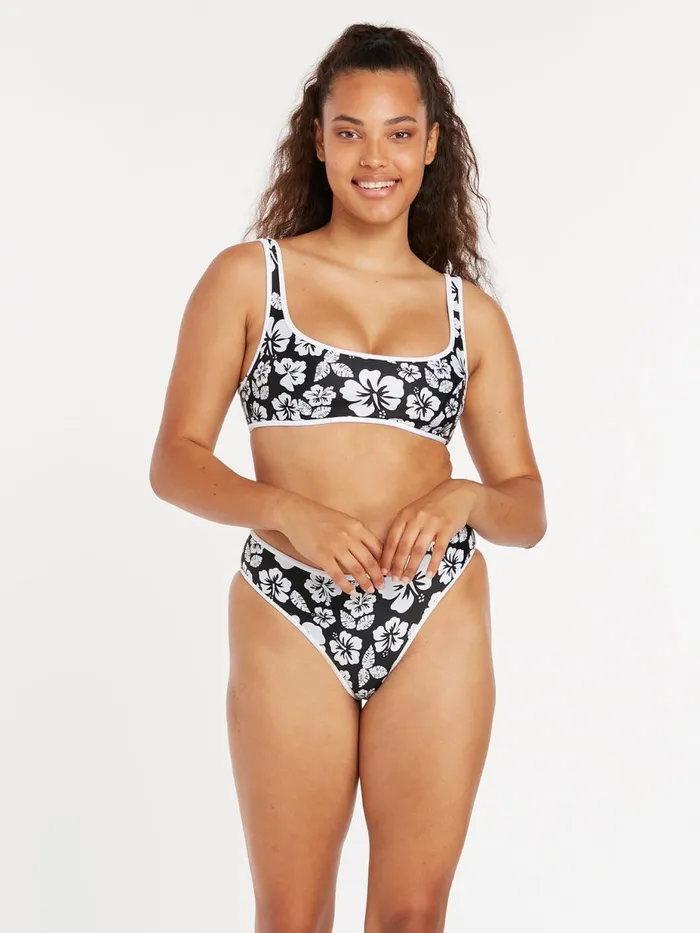 Womens Bikinis Volcom Coco Scoop Reversible Bikini Top 8211 Black Combo