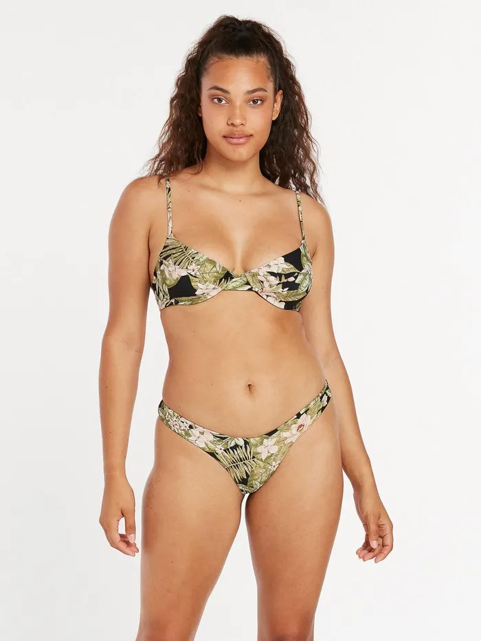 Womens Bikinis Volcom Midnight Tropic V Bikini Bottom 8211 Shadow Lime