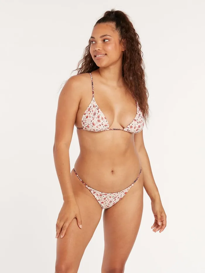 Womens Bikinis Volcom One In Medallion Reversible Skimpy Bikini Bottom 8211 Midnight Blue