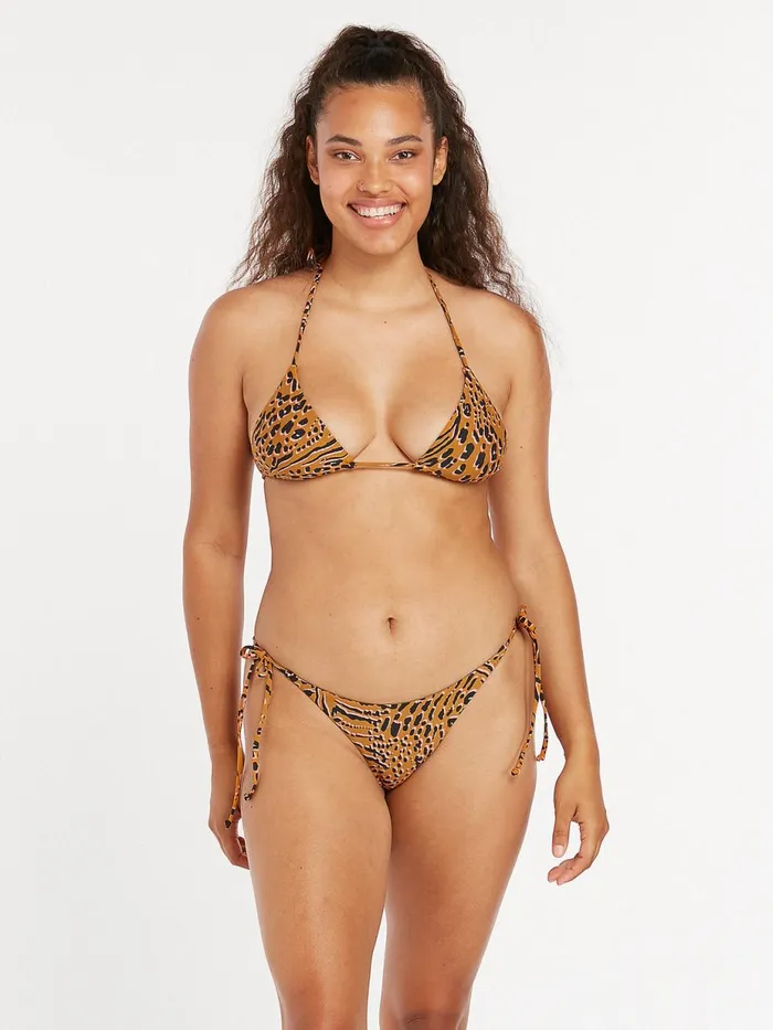 Womens Bikinis Volcom Running Wild Skimpy Bikini Bottom 8211 Animal Print