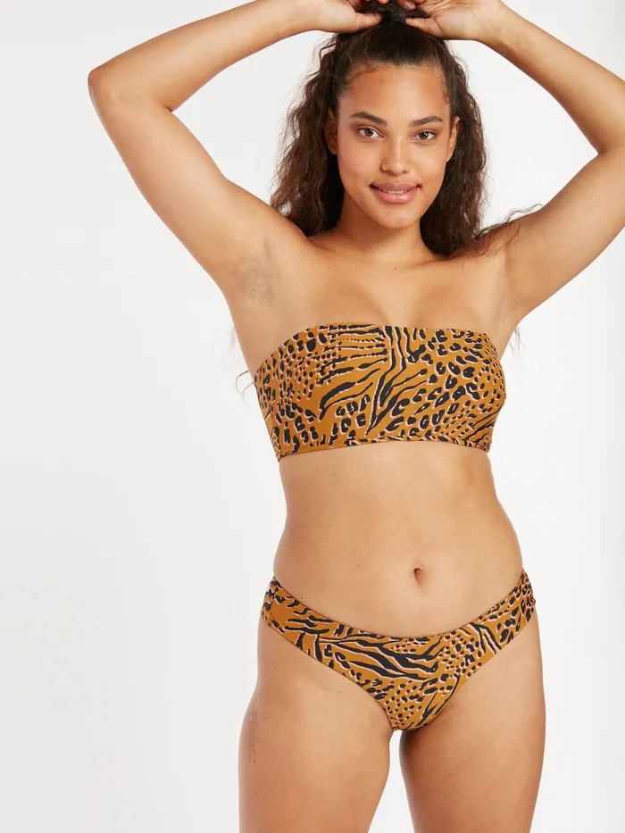 Womens Bikinis Volcom Running Wild Tube Bikini Top 8211 Animal Print