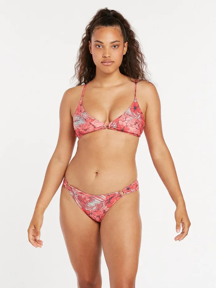 Womens Bikinis Volcom Sea U Soon V Neck Bikini Top 8211 Pistol Punch
