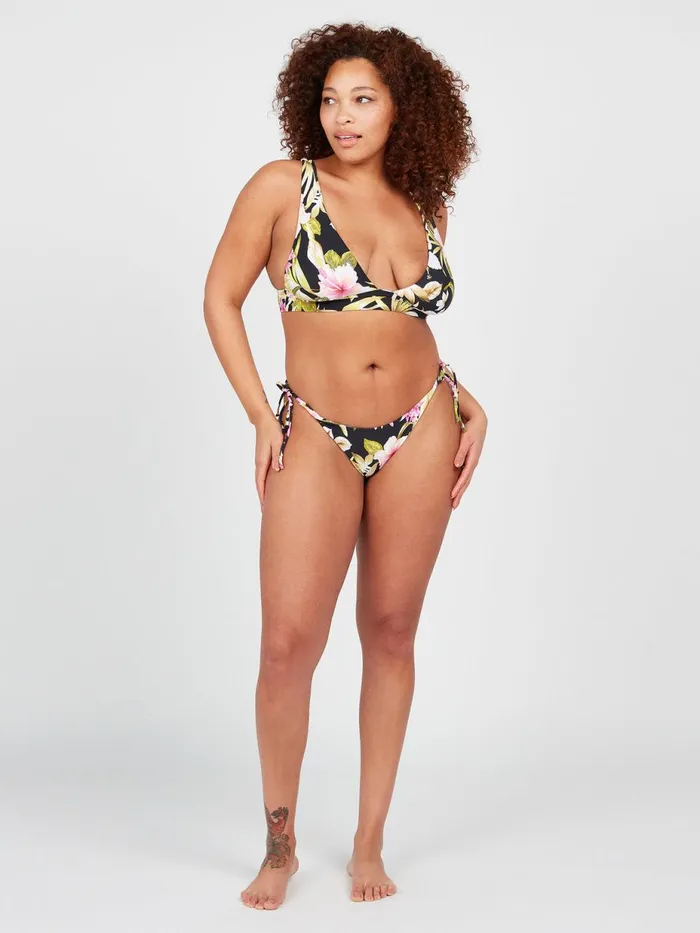 Womens Bikinis Volcom Shore Can Skimpy Bikini Bottom 8211 Black