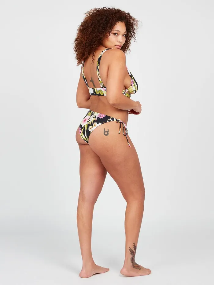 Womens Bikinis Volcom Shore Can Skimpy Bikini Bottom 8211 Black