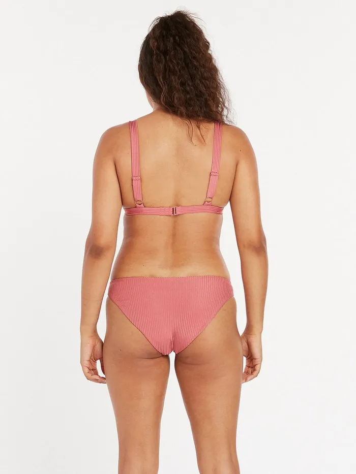 Womens Bikinis Volcom Simply Rib Hipster Bikini Bottom 8211 Dusty Rose