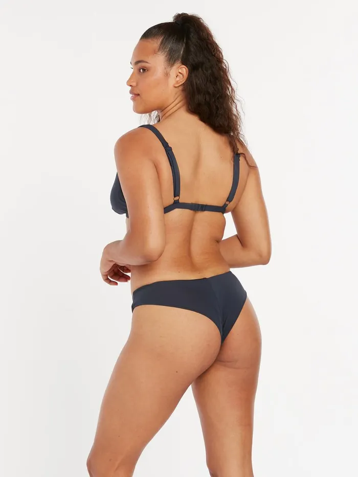 Womens Bikinis Volcom Simply Seamless Cheekini Bikini Bottom 8211 Midnight Blue