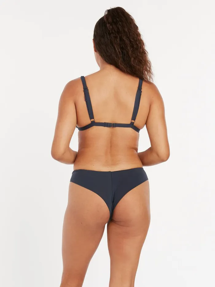 Womens Bikinis Volcom Simply Seamless Cheekini Bikini Bottom 8211 Midnight Blue