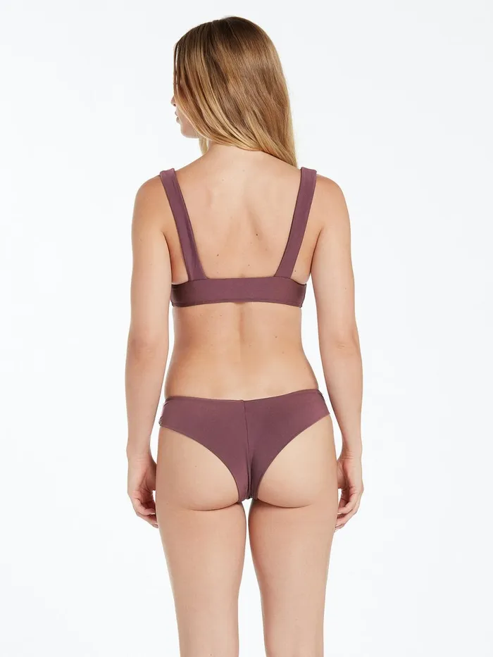 Womens Bikinis Volcom Simply Seamless Halter Bikini Top 8211 Eggplant