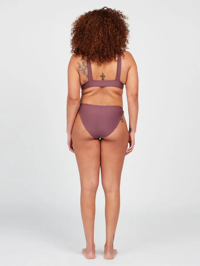 Womens Bikinis Volcom Simply Seamless Halter Bikini Top 8211 Eggplant