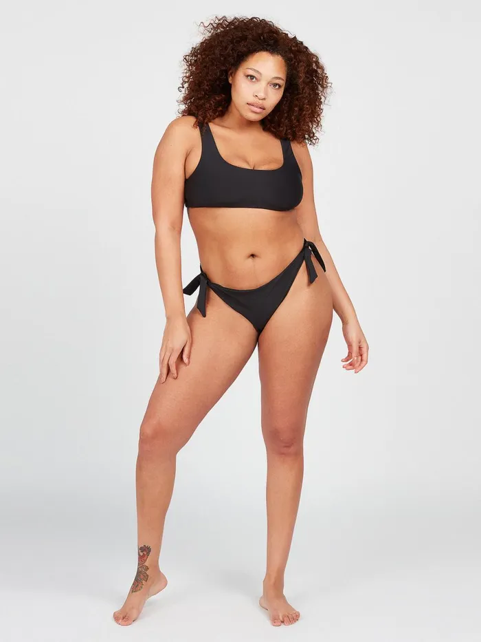 Womens Bikinis Volcom Simply Seamless Hipster Plus Size Bikini Bottom 8211 Black