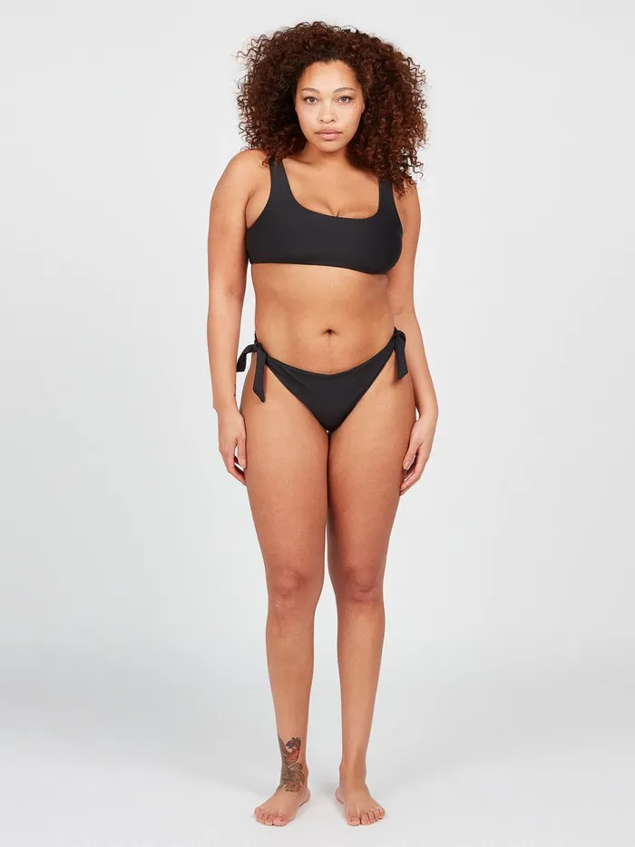 Womens Bikinis Volcom Simply Seamless Hipster Plus Size Bikini Bottom 8211 Black