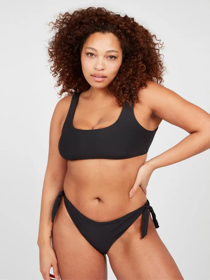 Womens Bikinis Volcom Simply Seamless Hipster Plus Size Bikini Bottom 8211 Black