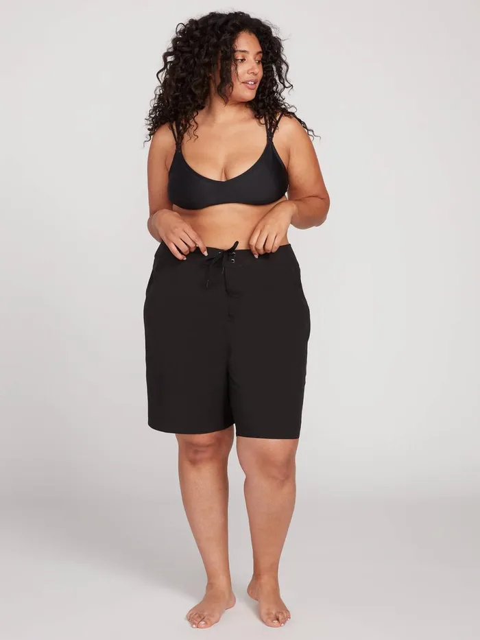 Womens Boardshorts Volcom Simply Solid 11034 Plus Size Boardshorts 8211 Black