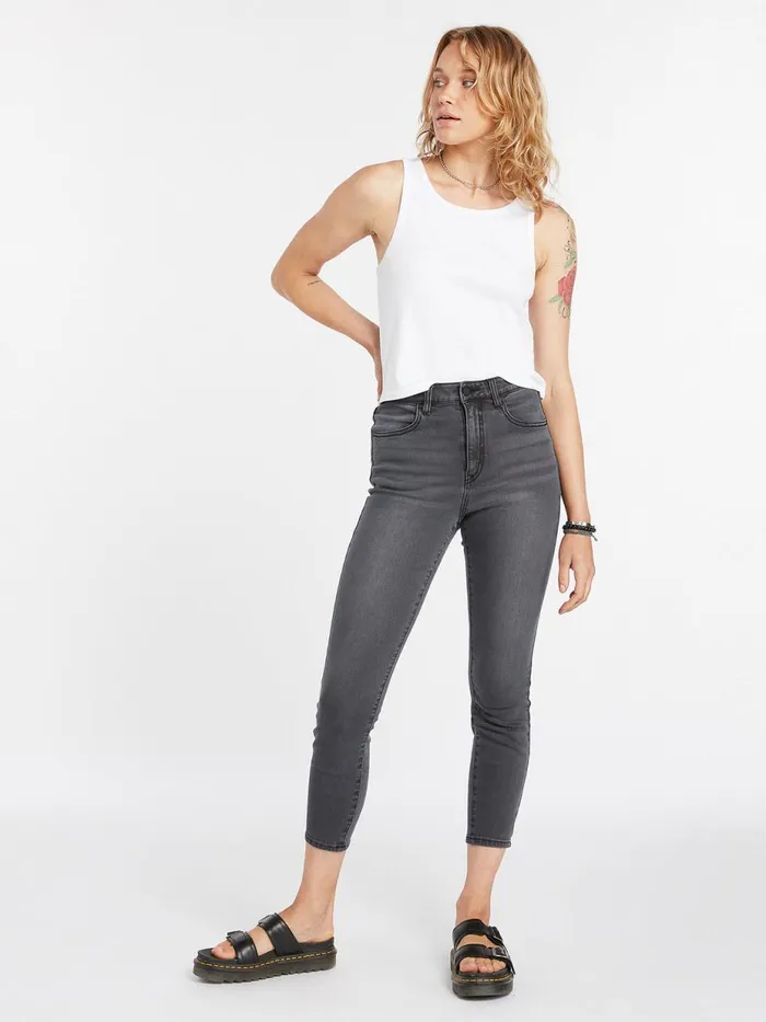 Womens Denim Volcom Liberator High Rise Jeans 8211 Vintage Black