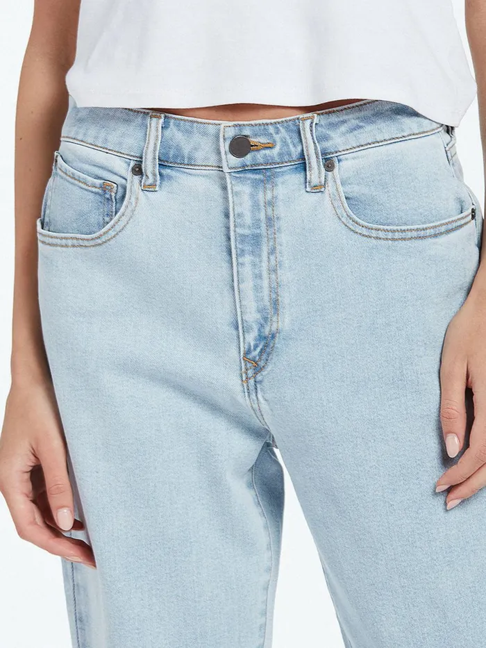 Womens Denim Volcom Stone Step High Rise Jeans 8211 Thrifter Blue Light