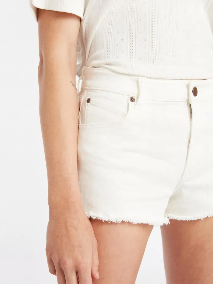 Womens Denim Volcom Stoney Stretch Short 8211 Star White
