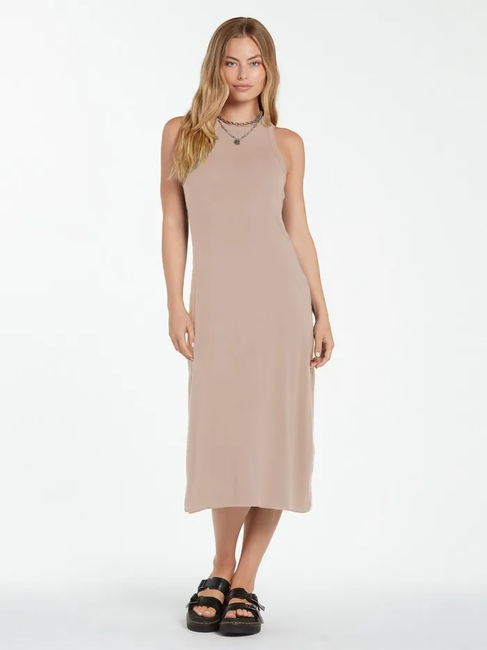 Womens Dresses Volcom Stonelight Dress 8211 Stone