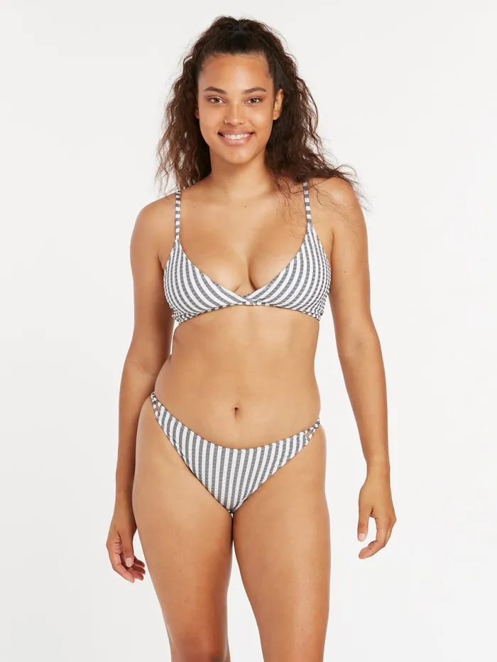 Womens EcoTrue Swim Volcom Drop A Line Hipster Bikini Bottom 8211 Black Combo