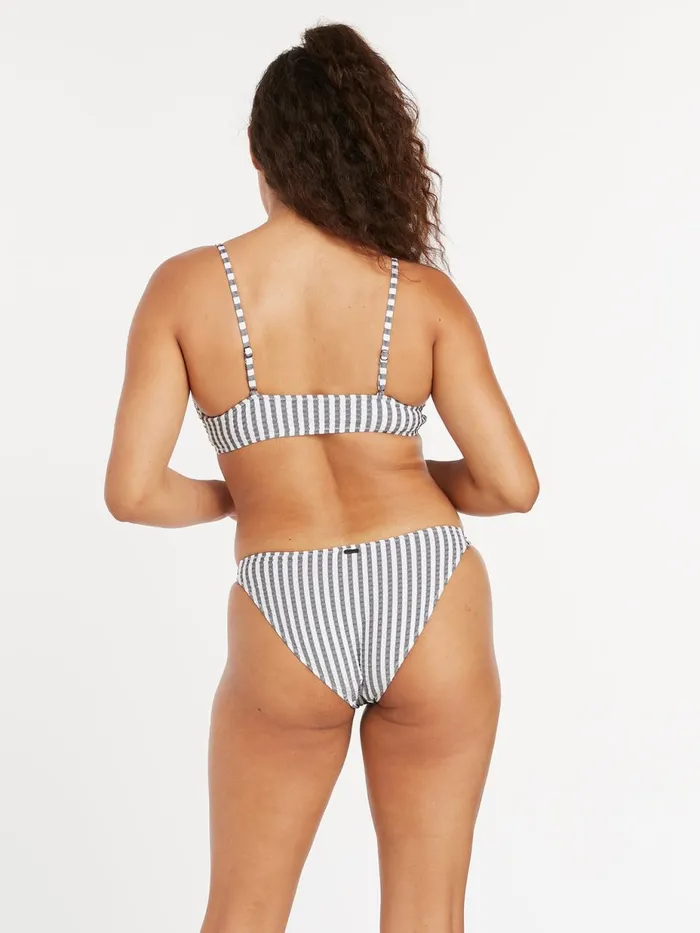 Womens EcoTrue Swim Volcom Drop A Line V Neck Bikini Top 8211 Black Combo