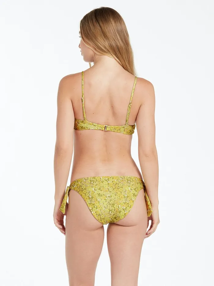 Womens EcoTrue Swim Volcom Everything Bud V Neck Bikini Top 8211 Citron