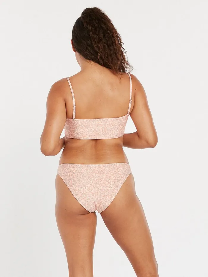 Womens EcoTrue Swim Volcom Micro Blooms Reversible Tube Bikini Top 8211 Hazey Pink
