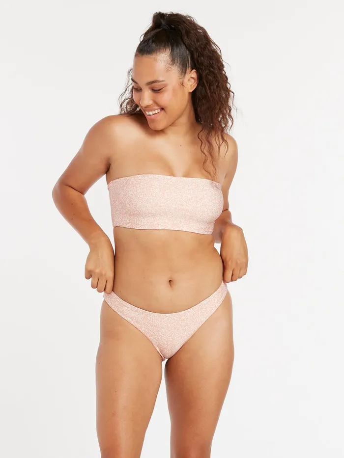 Womens EcoTrue Swim Volcom Micro Blooms Reversible Tube Bikini Top 8211 Hazey Pink